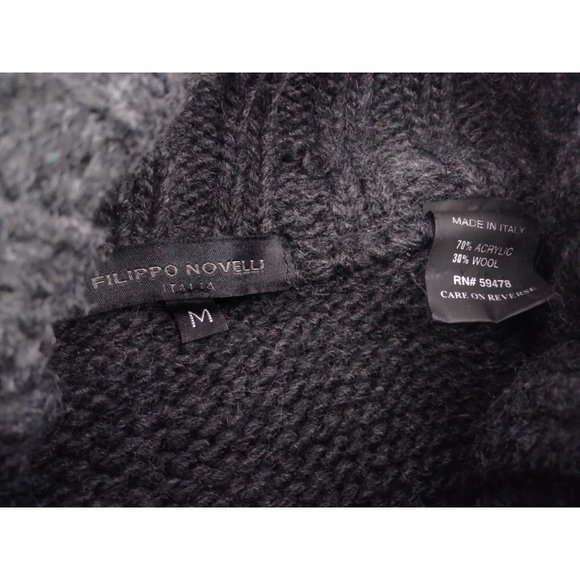 Filippo Novelli Made in Italy Thick Wool/Acrylic Quality Ski Winter Sweater SZ M - Picture 7 of 14
